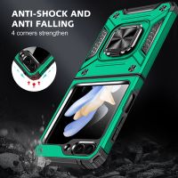 Anti-Drop Folding Armor Cover Stand Case for Samsung Galaxy Z Flip 5 Flip5 5G Non-Slip Cell Phone Bag