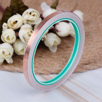 10m Double Sided Conduct Copper Foil Shielding Tape Conductive Self Adhesive Heat Insulation 6mm width Adhesives Tape