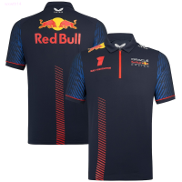 【high Quality】 Oracle Red Bull Racing Team 2023 Sergio Perez Polo Shirt Short Sleeve Zipper Men Fashion Versatile