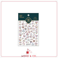 พร้อมส่งทุกวัน สติกเกอร์ติดเล็บ สีรุ้ง ลายน่ารัก หมี Korean Style Nail Stickers สติกเกอร์สไตล์เกาหลี กันน้ำ คุณภาพดี