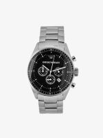 Emporio Armani นาฬิกาข้อมือผู้ชาย Sportivo Chronograph Black Dial Silver  รุ่น AR0585