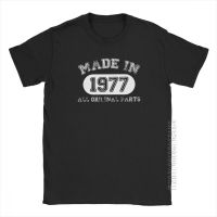 Men T-Shirts Made In 1977 T Shirts All Original Parts Happy Birthday Popular Designer Anniversary Tees Clothing Cotton