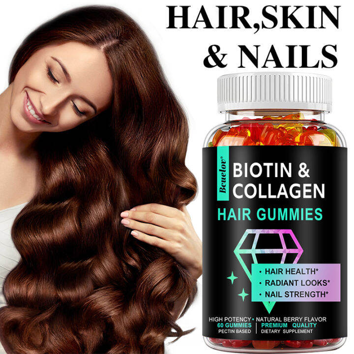 Multivitamin Gummies With Biotin, Collagen, Vitamin B7 Supports