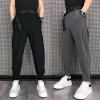 Autumn the drape foot leisure trousers men loose thin section beam foot haroun pants trend joker nine minutes of pants new handsome