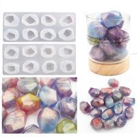 hotx【DT】 Resin Epoxy Irregular Faceted Spar Night Mirror Silicone Mold