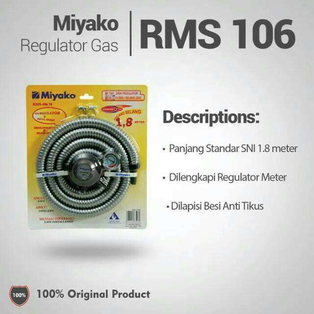 Selang Gas Regulator Miyako Rms M Lazada Indonesia