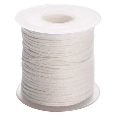 200Feet/61Meter White Candle Wick Cotton Candle Woven Wick for DIY Candle Making Material Smokeless Wax Core