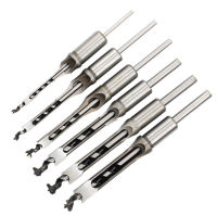 6.4~12.7mm HSS Twist Drill Bits Woodworking Drill Tools Kit Set Square Auger Mortising Chisel Drill Set Square Hole Extended Saw Drills  Drivers