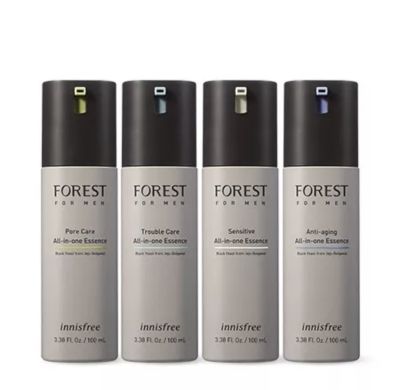 Innisfree Forest For Men All In One Essence Anti Aging, Trouble Care, Sensitive, Pore Care 100ml