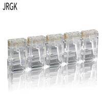 Jrgk ขั้วต่อ Cat6 50/100 Cat5 Rj45ขั้วต่อ Cat6สายเคเบิลเครือข่ายไม่หุ้มฉนวน8ขาขั้ว Utp Modular ไม่พรุน