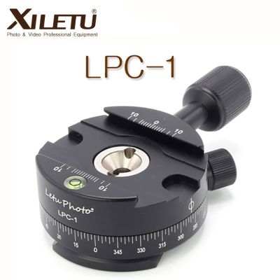 Xiletu LPC-1 360องศาพาโนรามาแพลตฟอร์มขาตั้งกล้องหัวติดตั้งอะแดปเตอร์หนีบสำหรับ Arca สวิสกล้องดิจิตอลที่มี14 "-38" สกรู