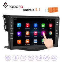 Podofo Android 9.1วิทยุจีพีเอสบนรถเครื่องเล่นวิทยุนำทาง GPS เสียง WIFI Player สำหรับ2007-2011 Toyota RAV4