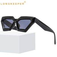 Longkeeper Y2K Sport Cat Eye Punk Sunglasses Women/men 2023 Brand Designer Punk Shades Square Goggles Fashion Technology Eyewear