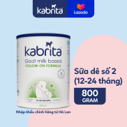 Sữa dê Kabrita số 2 cho trẻ từ 12 - 24 tháng - Lon 800g