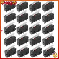 QIANGDI 20pcs KW12-3 สวิตช์จำกัดขนาดเล็ก 5A AC 250V สวิตช์จำกัด แขนก้านโยก 1NO 1NC ไมโครสวิตช์ ขั้วต่อ PCB