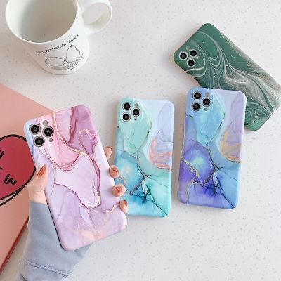 Luxury Marble Phone Case For iPhone 11 12 13 14 Pro Max XS X XR 7 8 Plus mini Shockproof SE 2020 Soft Silicone Matte Cases Cover