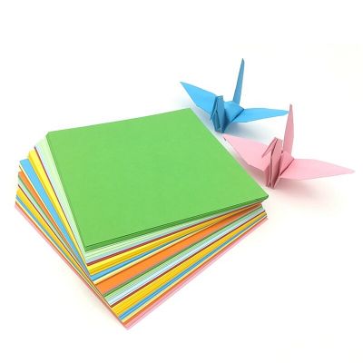 【✷】 （hgestore） 7x กระดาษสีกระดาษสำหรับพับโอริงามิขนาด7ซม. กระดาษรูปนกกระเรียนของขวัญเด็กกระดาษสีสำหรับทำมือแบบ DIY