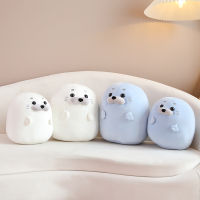 Standing Adorable Plush Seal Toy Blue White Pp Cotton Decoration Gift Filling