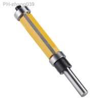 1/4 Shank Milling Cutter Wood Carving Double Bearing Trimming Cutter Double Edge Straight Router Bit Woodworking Cutting Tool