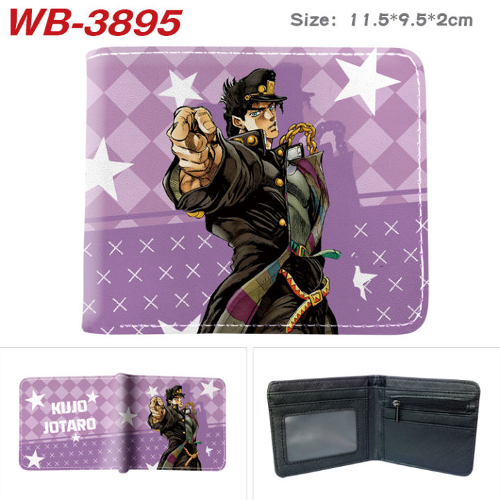 Jojo 'S กระเป๋าเงินหนัง Pu ลายโจโจ้ล่าข้ามศตวรรษ,กระเป๋าใส่เหรียญขนาดเล็กน่ารักสีกระเป๋าเงินลำลองแบบสั้นลายการ์ตูน  Jojo | Lazada.Co.Th