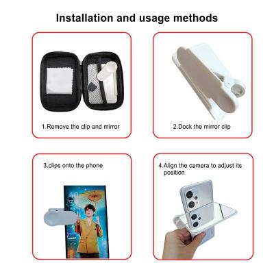 สมาร์ทโฟน Mirror Reflection Clip Set Reflection Mirror Clip For Phone Camera Adjustable Creative Photo Tools Universal For