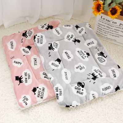 {pets baby} Winter Pet Dog Bed Mat Soft Fleecat Blanket Dog Mattress Beds Warm Sleeping Cushion Kennel For Small Medium Large Dogs