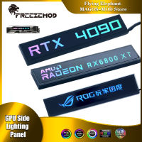 FREEZEMOD RGB GPU ด้าน RTX 3080 3090กราฟิกการ์ดแผ่นหลัง,VGA 4070 4080 4090 RX68006900XT GTX ROG แผงแสง5โวลต์3จุด AURA