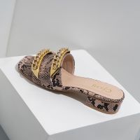 foot c-border one-word unky heel slippers women slippers Xia Bai pean and sls and slippers