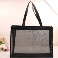 【CW】◑△♞  Mesh Beach Storage Multi-purpose Moisture-proof with Shoulder Polyester Handbag Wallets Cap Outdoor