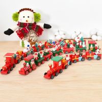 [COD] ornaments decoration arrangement train wooden childrens gift creative