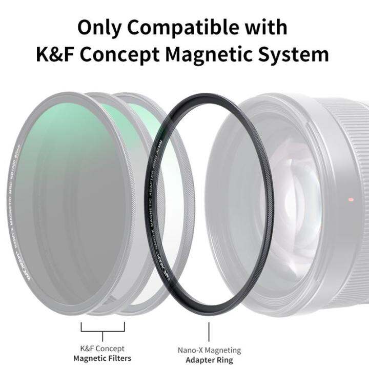 k-amp-f-concept-magnetic-ring-adapters-for-k-amp-f-nd-uv-cpl-magnetic-camera-lens-filters-49mm-52mm-55mm-58mm-62mm-67mm-72mm-77mm-82mm