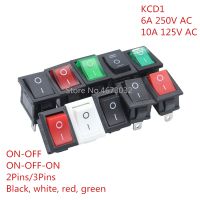 1PCS KCD1 2PIin 3Pin Boat Car Rocker Switch 6A/10A 250V/125V AC Red Yellow Green Blue black Button Best Price KCD1
