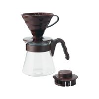 ?โปรเฟี้ยวจัด? Hario อุปกรณ์ดริปกาแฟ รุ่น V60 coffee server set ขนาด 02 (สีน้ำตาล) เก็บเงินปลายทาง