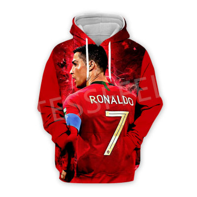 Tessffel Football Soccer Player Cristiano Ronaldo Athlete Sportsman Harajuku 3DPrint MenWomen Funny Pullover Casual Hoodies D19