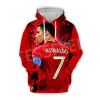 Tessffel ฟุตบอลนักฟุตบอล Cristiano Ronaldo นักกีฬานักกีฬา Harajuku 3DPrint ผู้ชายผู้หญิงตลก Pullover Casual Hoodies D19