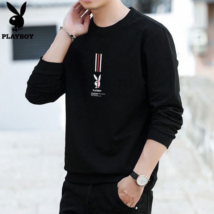 playboy-เสื้อกันหนาว-คอกลม-แฟชั่นเกาหลี-สำหรับผู้ชาย