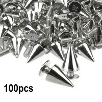 100 ชิ้น/ล็อตโลหะผสม Spikes กรวย Studs Rivet Bullet Spikes กรวยสกรู Studs เสื้อผ้า Leathercraft Punk Rock 7x10 มม. Coned Spikes - Giers