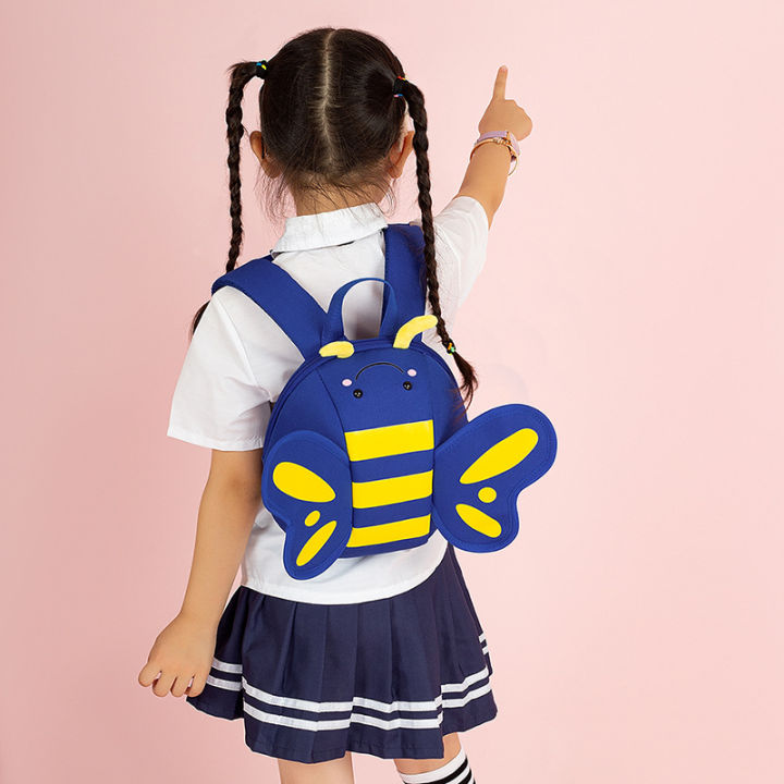 กระเป๋าเด็กน่ารักการ์ตูนผีเสื้ออนุบาลกระเป๋านักเรียน-2-6-กระเป๋าเป้สะพายหลังน้ำหนักเบาสำหรับเด็กผู้หญิง
