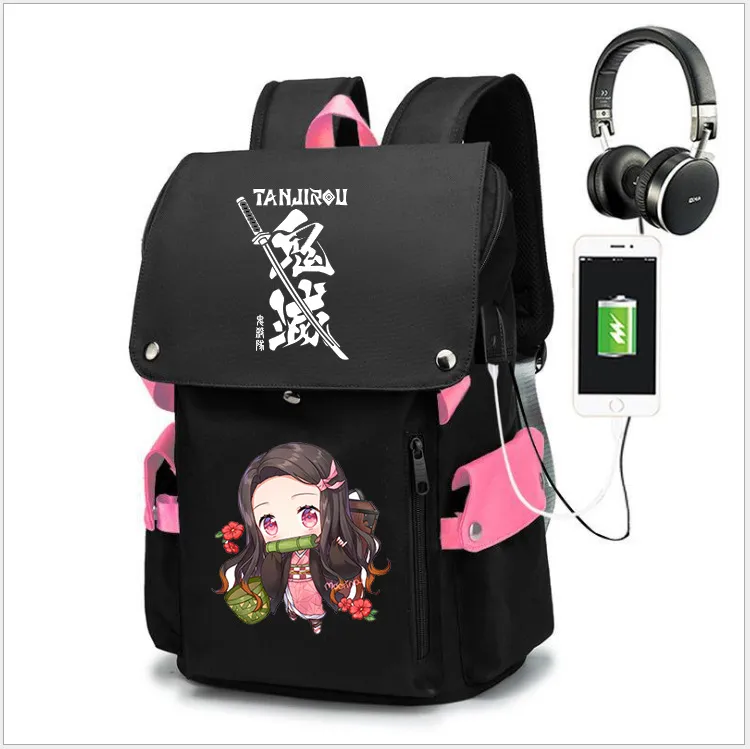 New Anime School Bag Men And Women Middle School Students Canvas Backpack
