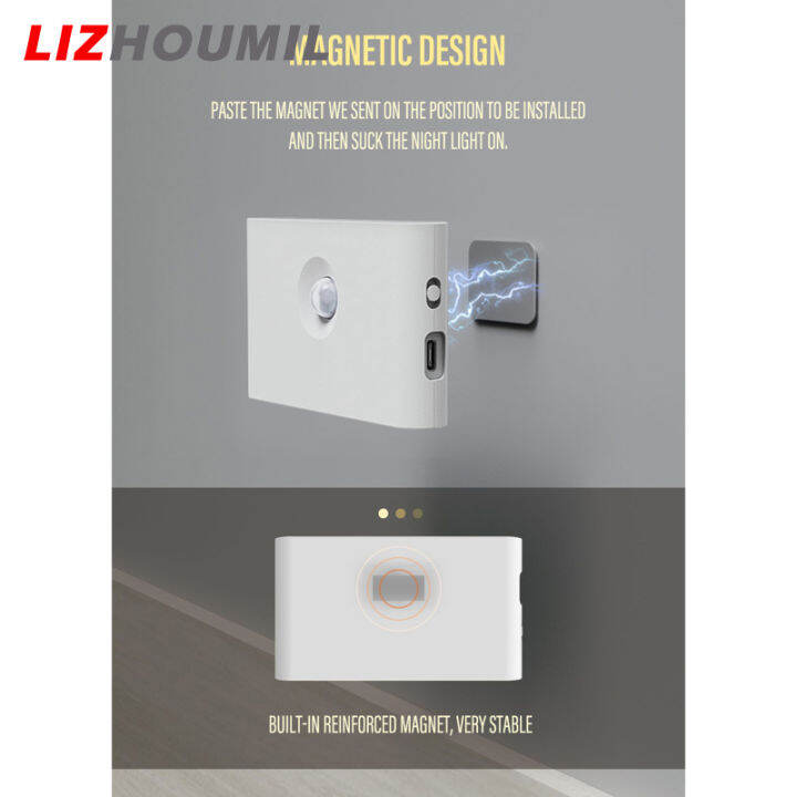 lizhoumil-ไฟกลางคืนไร้สาย-led-ชาร์จ-usb-โคมไฟติดผนังเหนี่ยวนำร่างกายมนุษย์สำหรับตกแต่งห้องน้ำห้องนอน