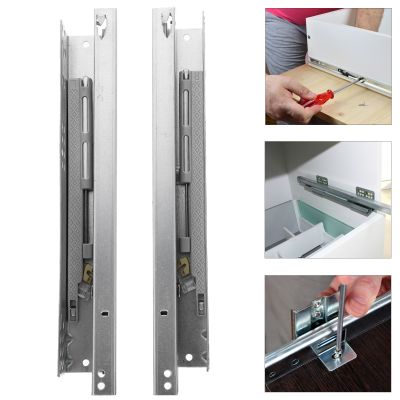 Drawer Slides Sliding Rails Slide Steel Stainless Duty Heavy Mute Slideway Bottomsupport Track Runners Closet Rail Chute