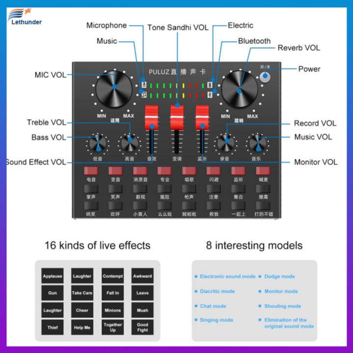 ชุดการ์ดเสียงที่รองรับ-bluetooth-ของ-metal-shell-professional-live-streaming-mobile-computer-recording-mixer