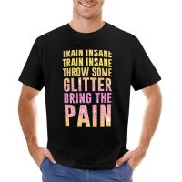 Train Insane Train Insane Throw Beberapa Glitter Kaus Bring The Pain Kaus Hitam Kaus Grafis Pria Besar Dan Tinggi S-4XL-5XL-6XL