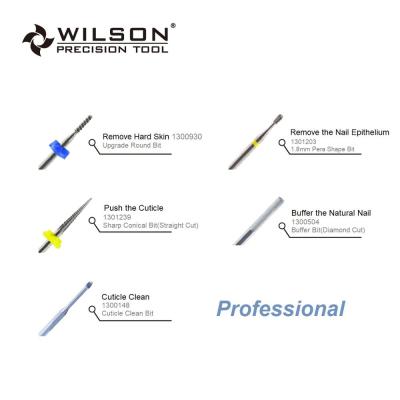 WILSON Professional Carbide Nail Drill Bits Kit(5ชิ้น)-อุปกรณ์เสริม A000049-Nailเครื่องมือทำเล็บมือดอกสว่าน
