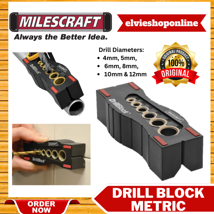 Milescraft Metric Drill Block 4mm,5mm,6mm,8mm,10mm ,12mm Lazada PH