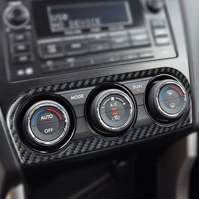 Car Air Condition Switch Panel Frame Sticker For Subaru Forester XV 2013-2016  Carbon Fiber Sticker Trim For Subaru XV Forester