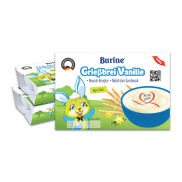 Combo 3 vỉ Cháo sữa ăn dặm Burine vani dành cho bé từ 6 tháng tuổi