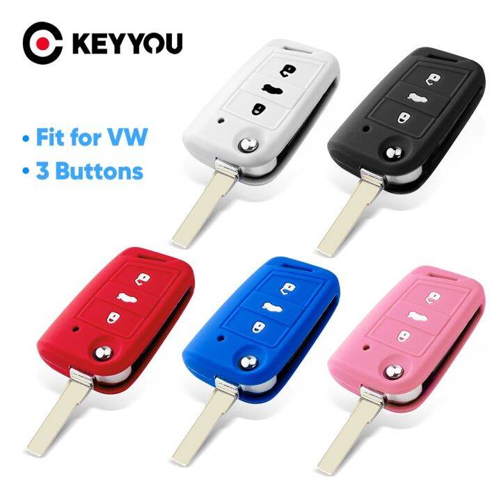 keyyou-ฝาครอบกุญแจกล่องกุญแจซิลิโคนสำหรับ-volkswagen-vw-golf-mk7-tiguan-สำหรับ-skoda-octavia-สำหรับที่นั่ง-leon-ibiza-octavia-a7