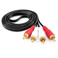 สายสัญญาณเสียง Double lotus audio cable red and white 2rca head two-to-two power amplifier audio TV speaker cable