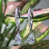 Huitan Delicate Pear CZ Drop Earrings Women Crystal High Quality Versatile Nice Gift Love Fashion Jewelry Daily Party Earrings